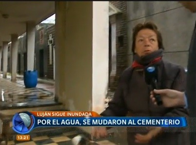Luján: por el agua, se mudaron al cementerio