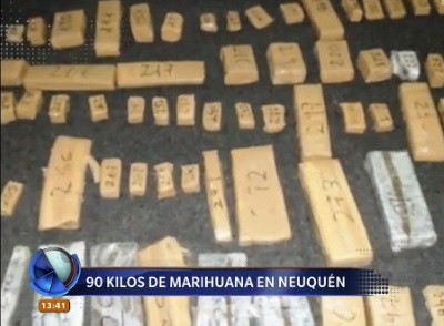 Dos detenidos con 90 kilos de marihuana en un puesto fronterizo entre Argentina y Chile