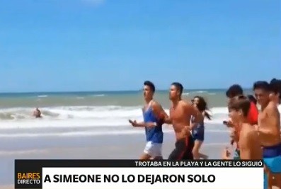 Simeone salió a trotar y no lo dejaron solo