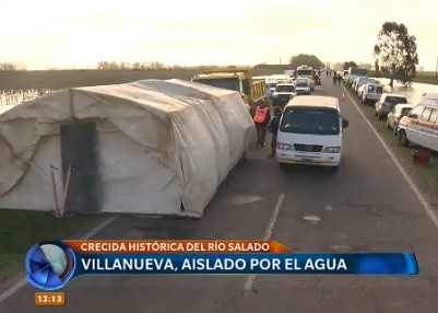 El drama de la crecida del río Salado