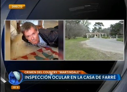 Inspección ocular en la casa del crimen en el country