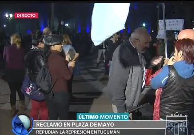 En Plaza de Mayo repudiaron la represión tucumana