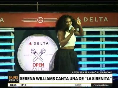 El karaoke de Serena Wiliams cantando una se La Sirenita