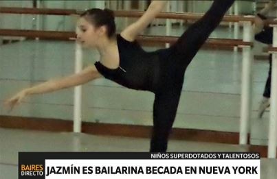 Jazmín, una bailarina de 14 años becada en Nueva York