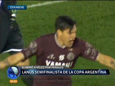 Lanús en los penales superó a Vélez y es semifinalista de la Copa Argentina