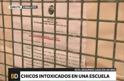 Otras vez chicos intoxicados en una escuela de Caballito