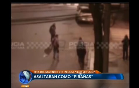 Detienen a tres "pirañas" luego de golpear y robar a un joven en Constitución