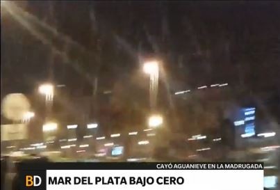 Nieva en Mar del Plata y alrededores