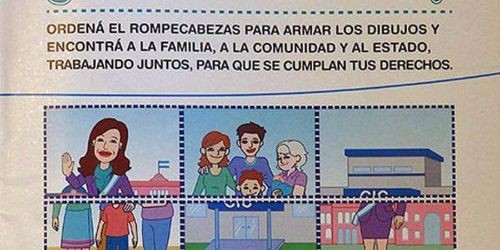 Denuncian a funcionarios por editar cuadernillos infantiles con la imagen presidencial