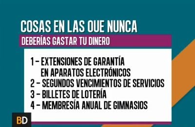 Cosas en las que no deberías gastar tu dinero