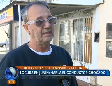 Locura en Junín: habla el conductor chocado