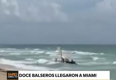 Llegaron 12 balseros a las costas de Miami
