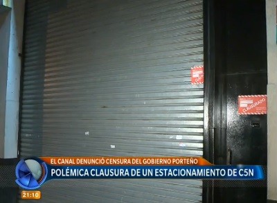 Polémica clausura de un estacionamiento de C5N