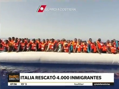 Más de 4000 inmigrantes rescatados por Italia