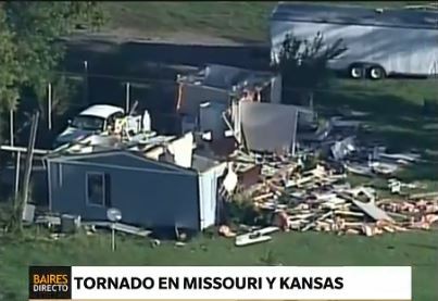 Tornado en Missouri y Kansas