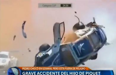 El hijo de Nelson Piquet se salvó de milagro a un accidente en Brasil