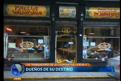 Ex trabajadores del bar "La Robla" formaron un cooperativa y atienden a sus clientes en Monserrat