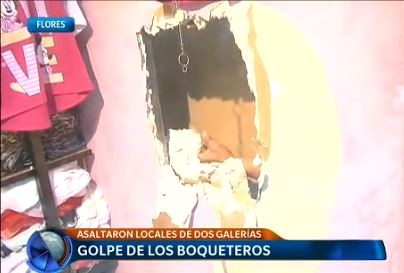 Boqueteros robaron 100 mil pesos de mercadería en Flores