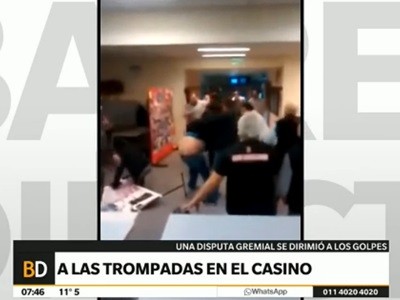 A las trompadas en el Casino de Mar del Plata
