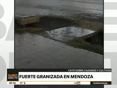 Granizo en seco en varias zonas de Mendoza