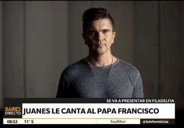 Juanes cantará para el Papa
