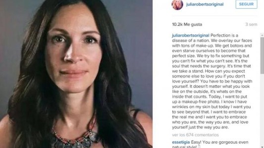 Así es Julia Roberts sin maquillaje