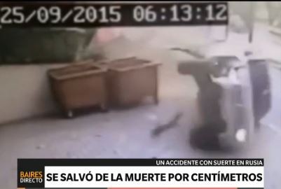 Se salvó de la muerte por centímetros