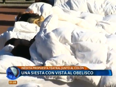 Una siesta con vista al Obelisco
