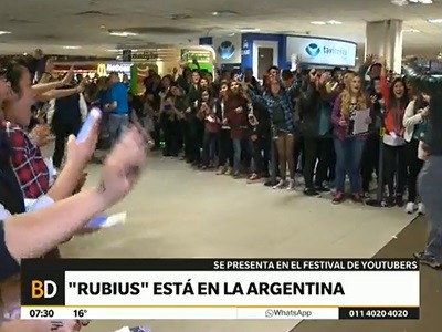 Rubius, de vuelta en la Argentina