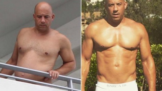 Vin Diesel escrachado de vacaciones y sin músculos