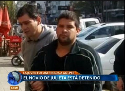 Detuvieron al novio de Julieta, sospechado de haberla matado a golpes en su casa