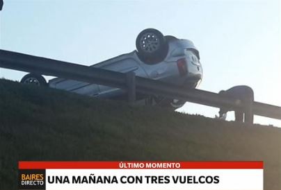 Una mañana con tres vuelcos