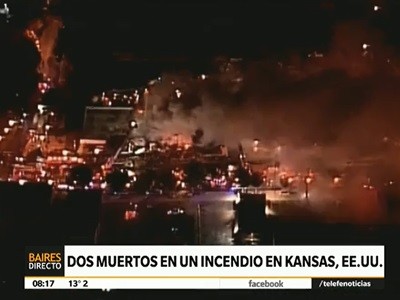 Dos bomberos murieron en un incendio en Kansas City