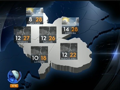 Miércoles nublado con lluvias hacia la tarde: máxima de 22 grados