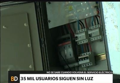 35 mil usuarios siguen sin luz