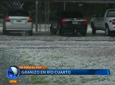 Granizo en Río Cuarto
