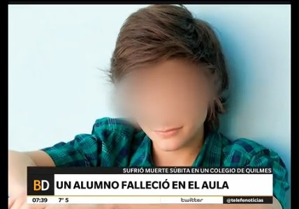 Drama en una escuela de Quilmes: un alumno murió en clase