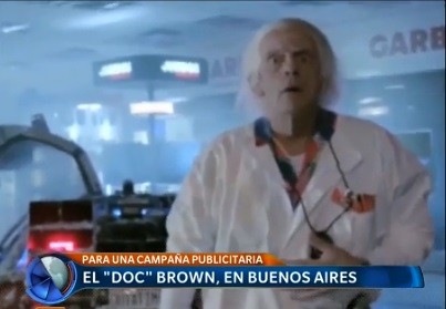 El "Doc" Brown, en Buenos Aires