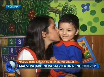 Maestra jardinera reanimó a un nene que no podía respirar