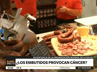 La Organización Mundial de la Salud advierte que los embutidos podrían provocar cáncer