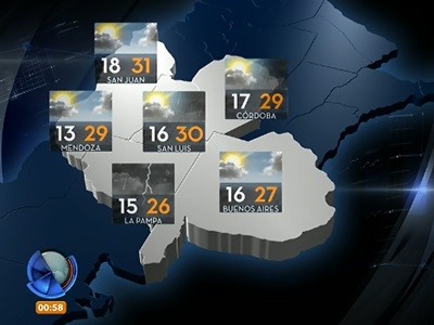 Otro día caluroso y algo nublado, con máxima de 26 grados