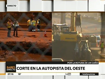 Corte en la autopista del Oeste