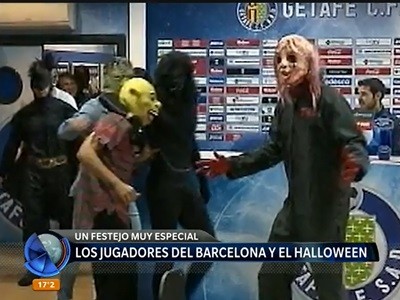 Festejo de Barcelona por Halloween, pero en el lugar equivocado