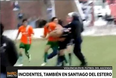Incidentes en un partido en Santiago del Estero