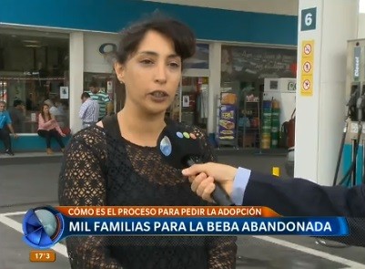 Mil familias para la beba abandonada