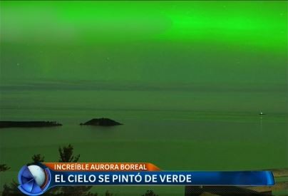 El cielo se pintó de verde