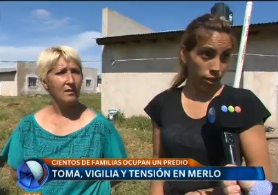 Toma en Merlo: "Hay gente que necesita y gente oportunista"