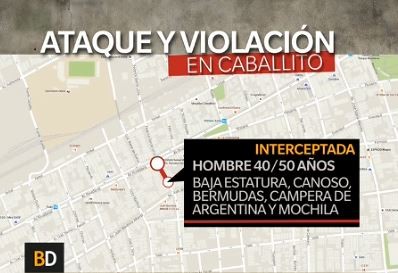 Buscan al hombre que violó a una chica en Caballito