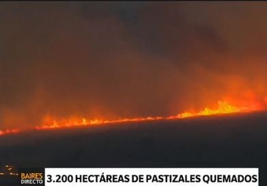 EEUU: 3.200 hectáreas de pastizales quemados