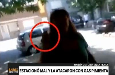 Estacionó mal, la denunciaron y amenazó con gas pimienta